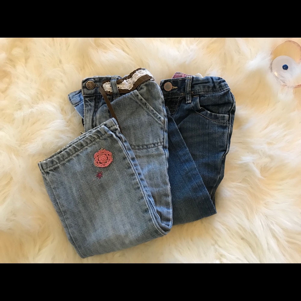 Toddler Girl Jeans OSHKOSH sz 24m 2 pairs